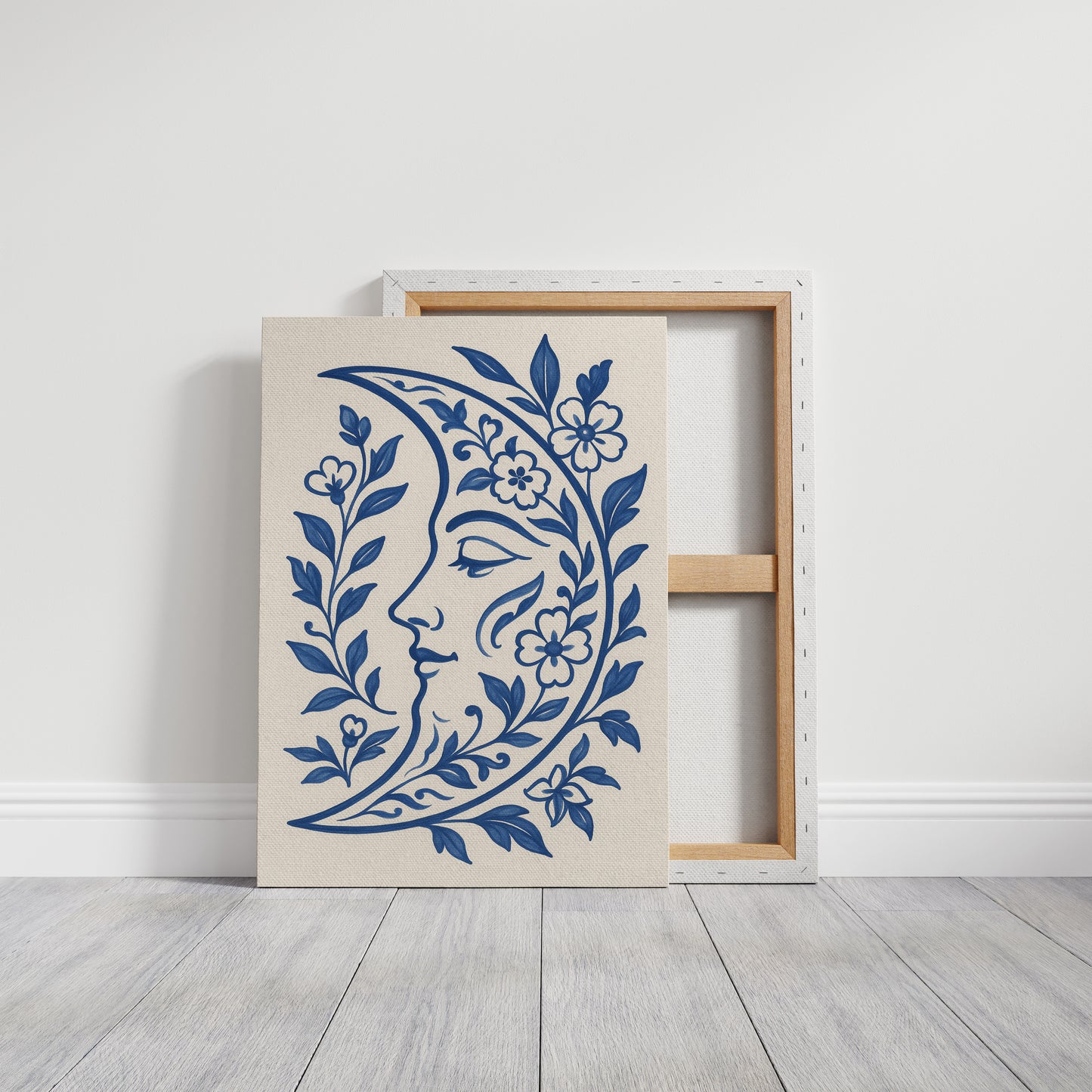 Floral Moon in Indigo Bloom