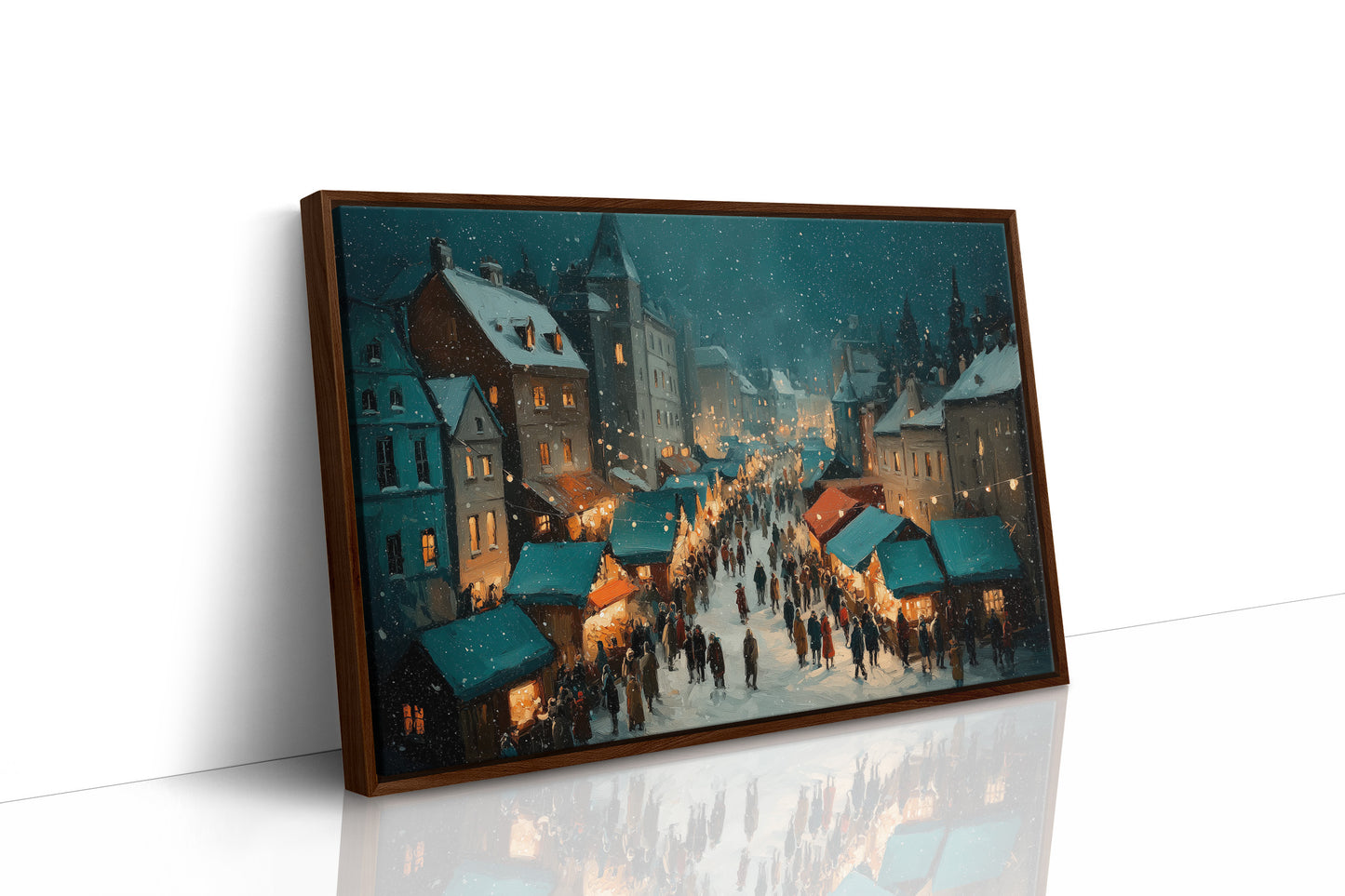 Snow Falls on the Market Square
