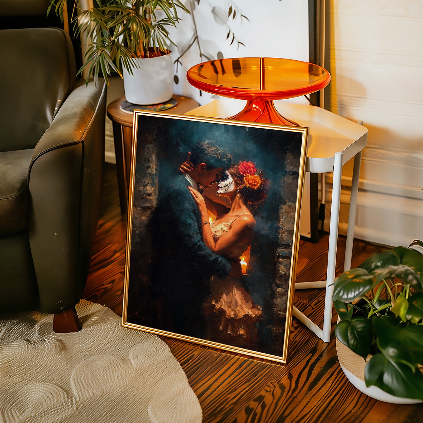 Embrace Beneath the Moonlit Veil