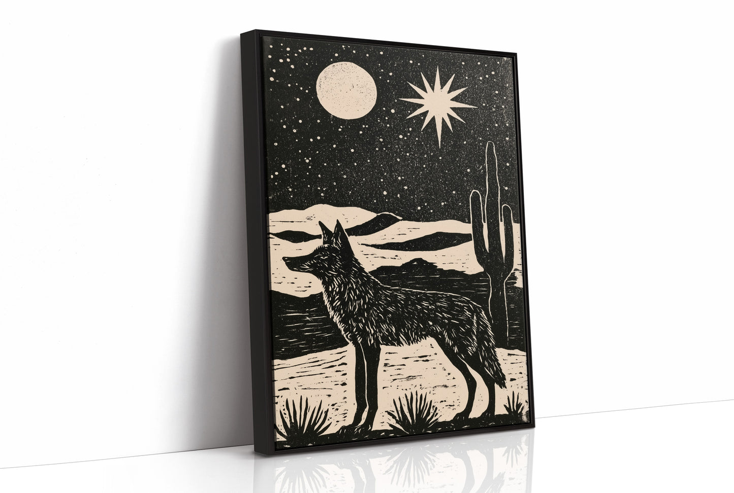 Coyote Beneath The Desert Moon