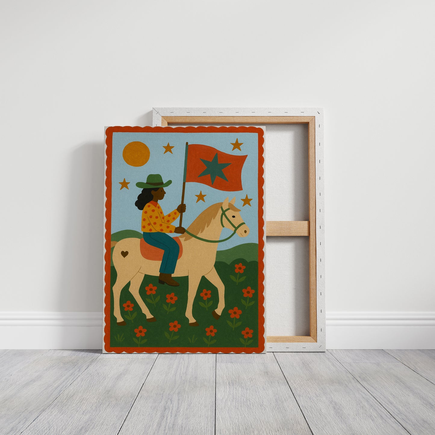 Star Rider in a Flowered Field