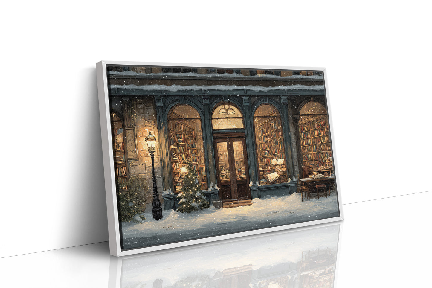 Winter Tales Behind Glowing Windows