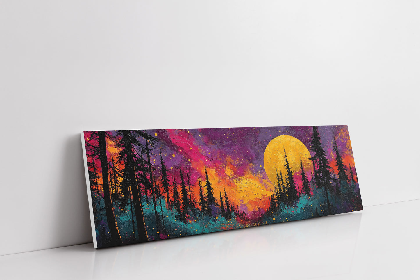 Moonrise Through Painted Fire