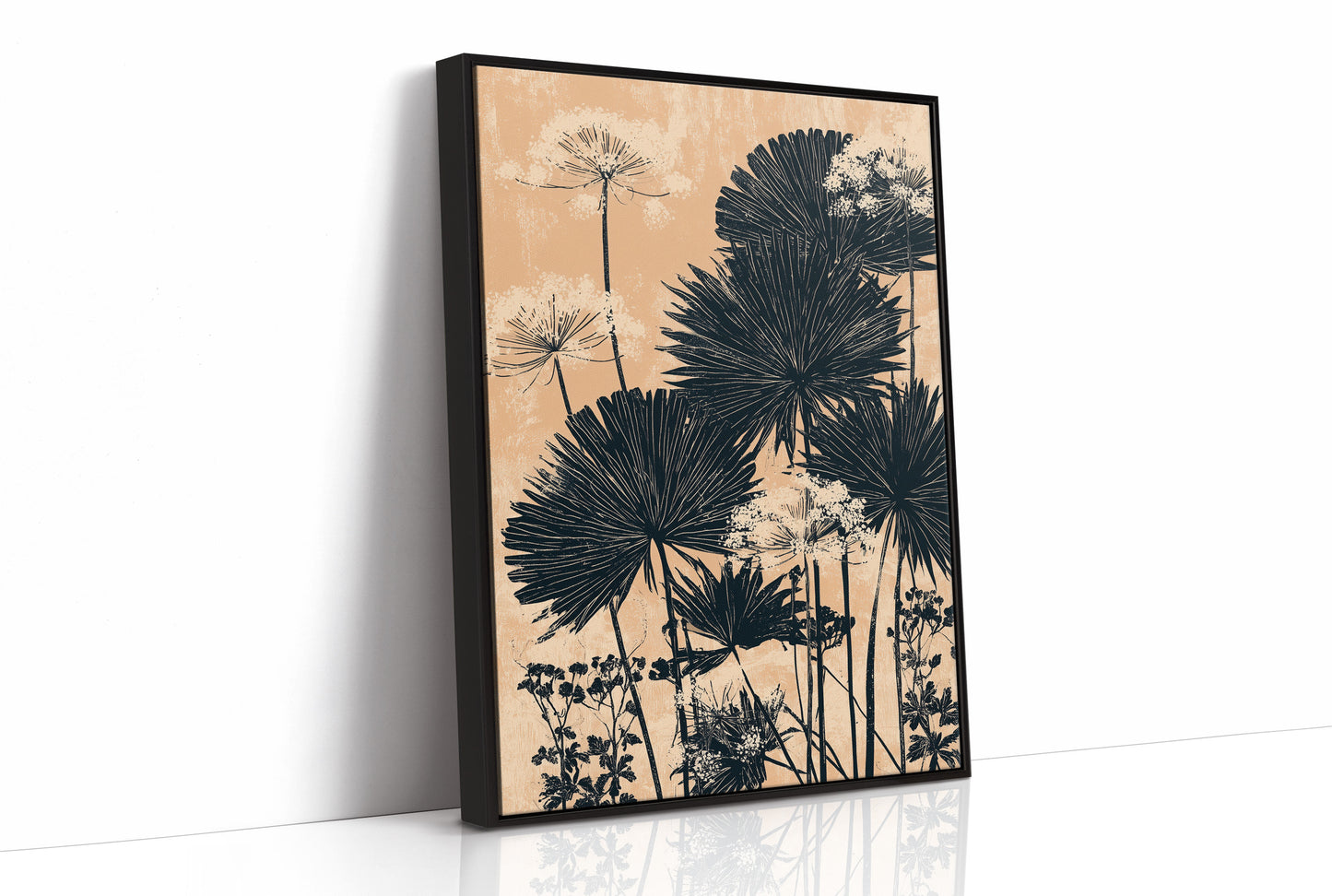 Palm Fans in Peach Light