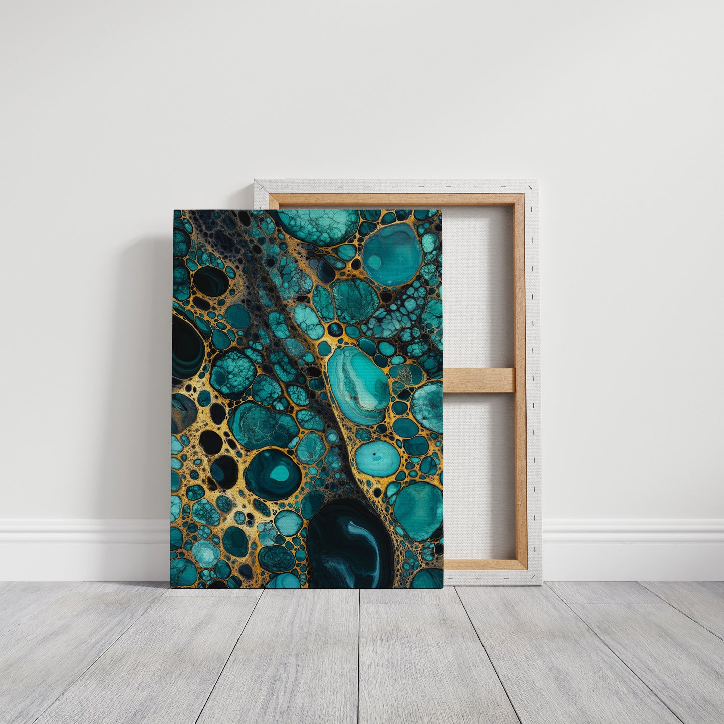 Golden Currents Beneath Turquoise Skin