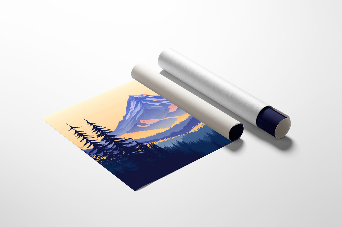 Alpine Gold Bathes Mountain Peaks