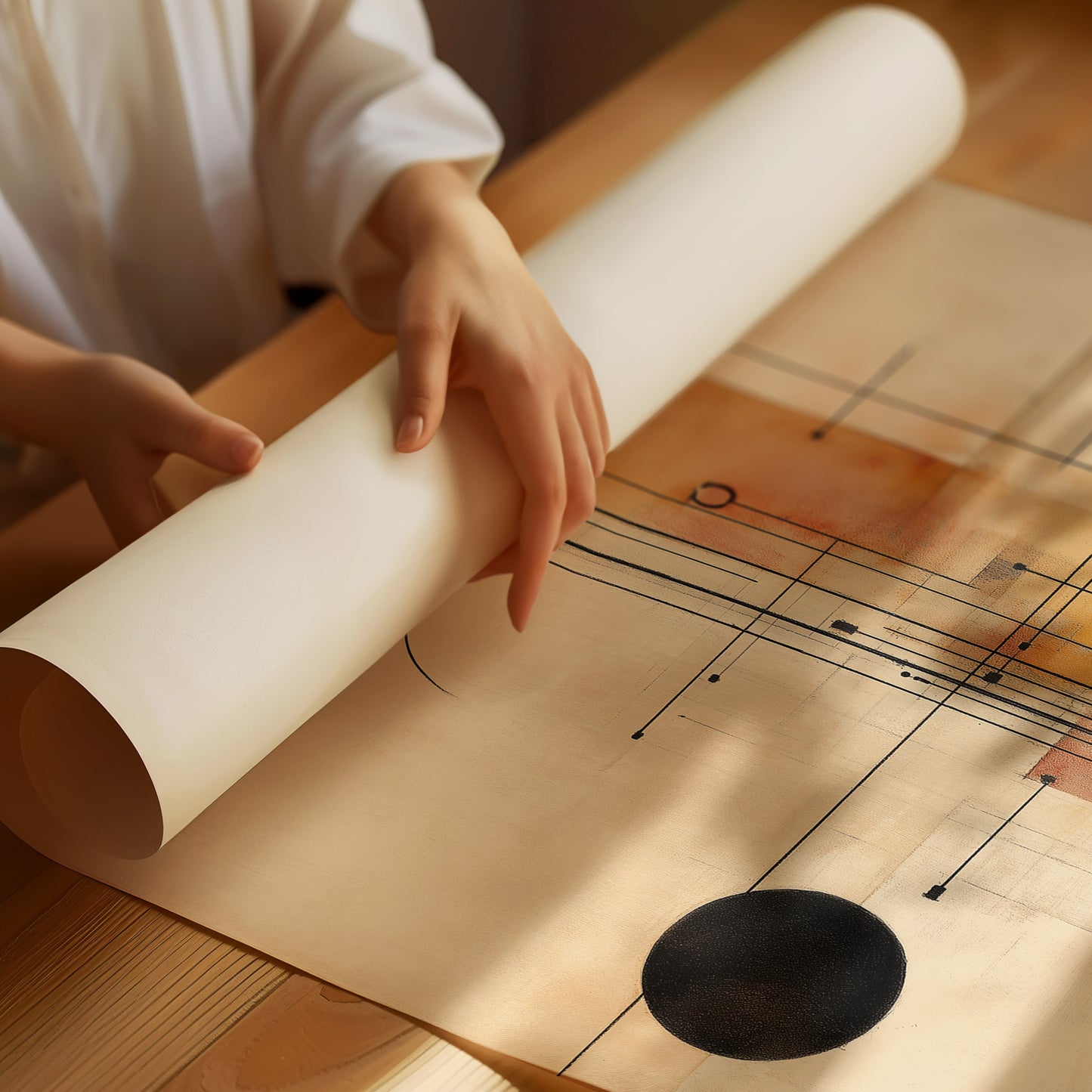 Lines Dance Through Desert Dawn