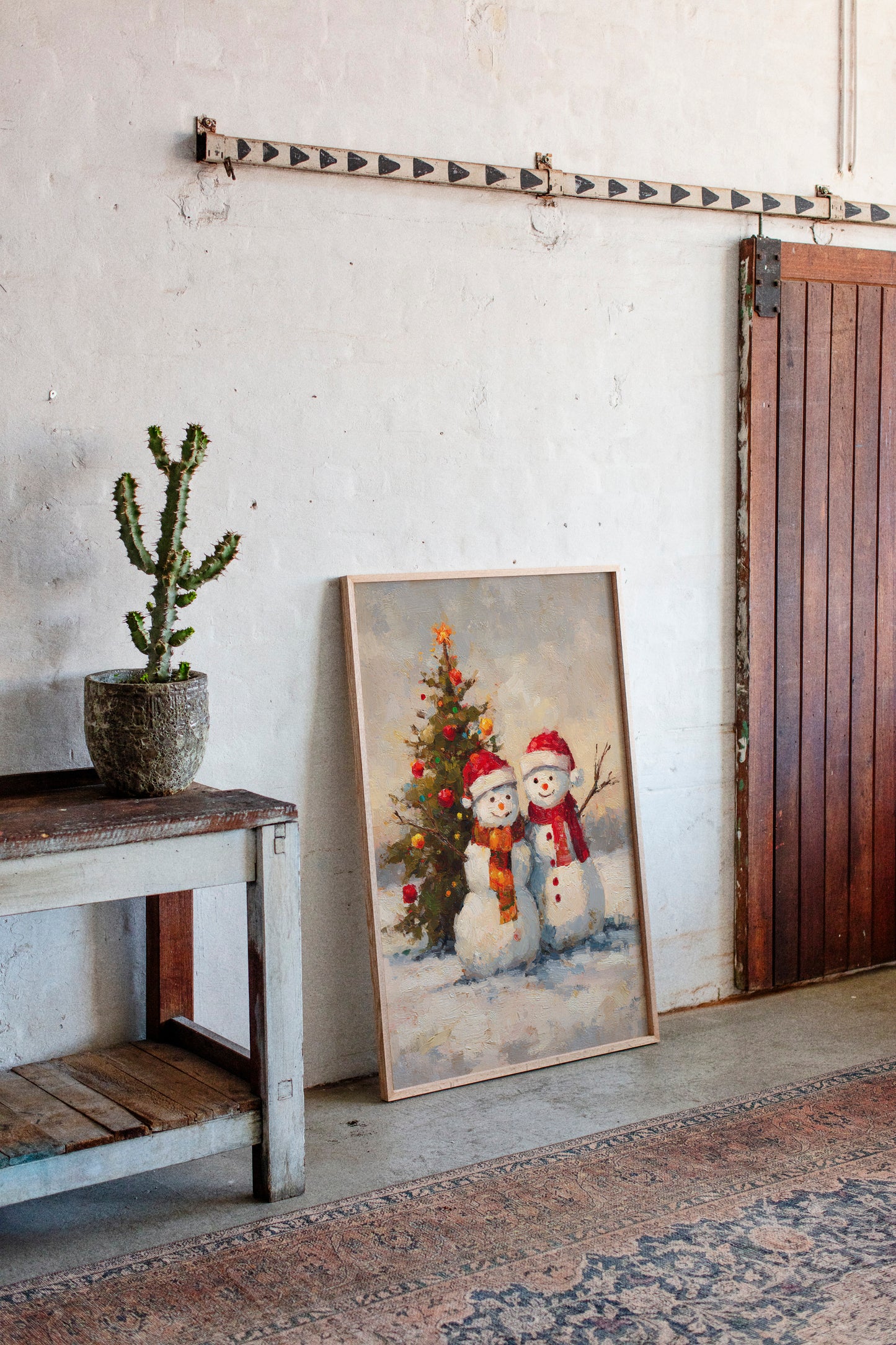Frosty Friends Under Twinkling Lights