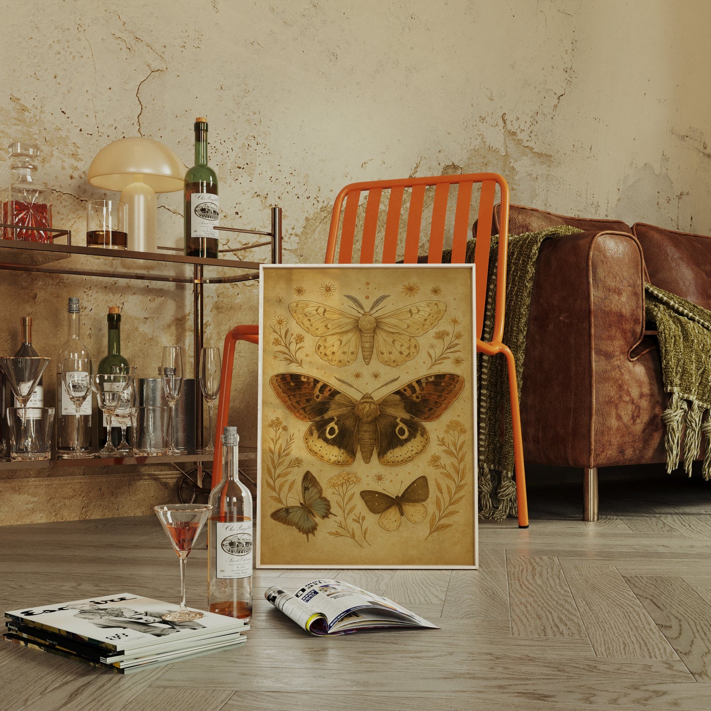 Vintage Moths and Meadow Wings