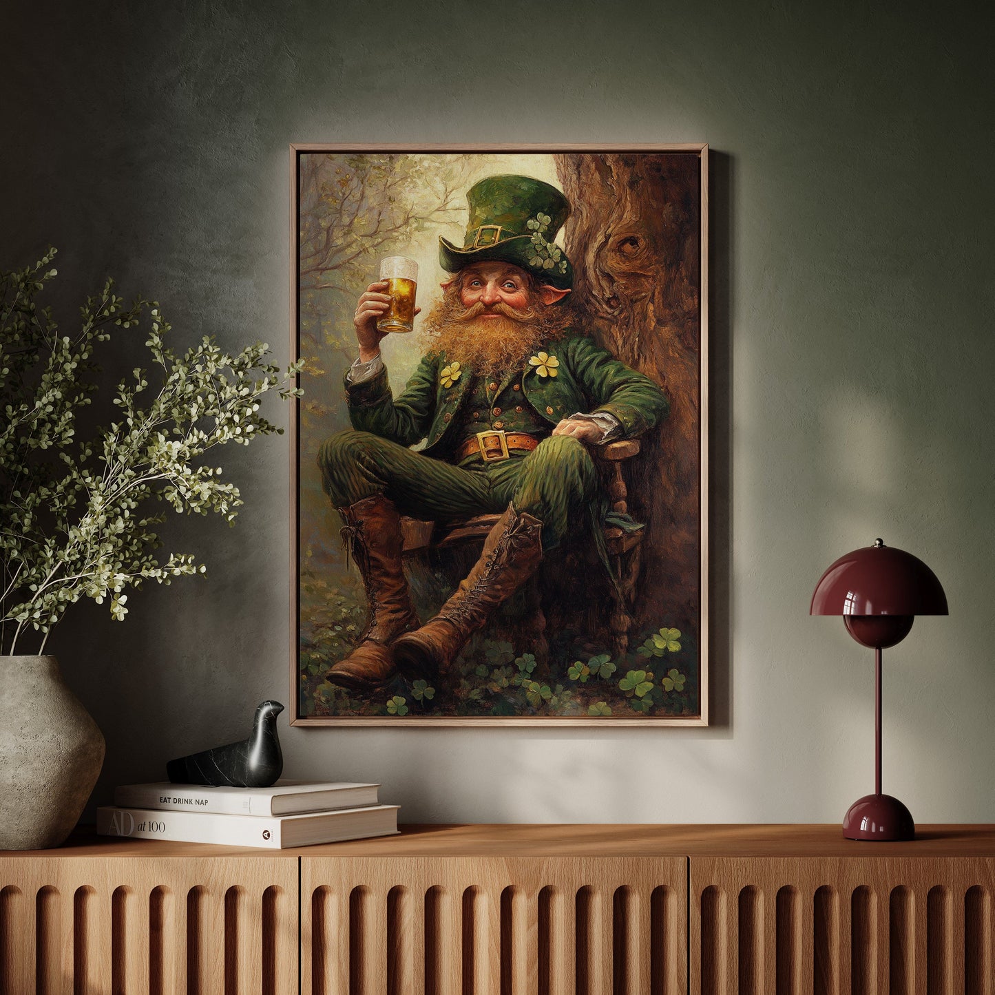 Lucky Leprechaun: Irish Folklore Canvas Wall Art