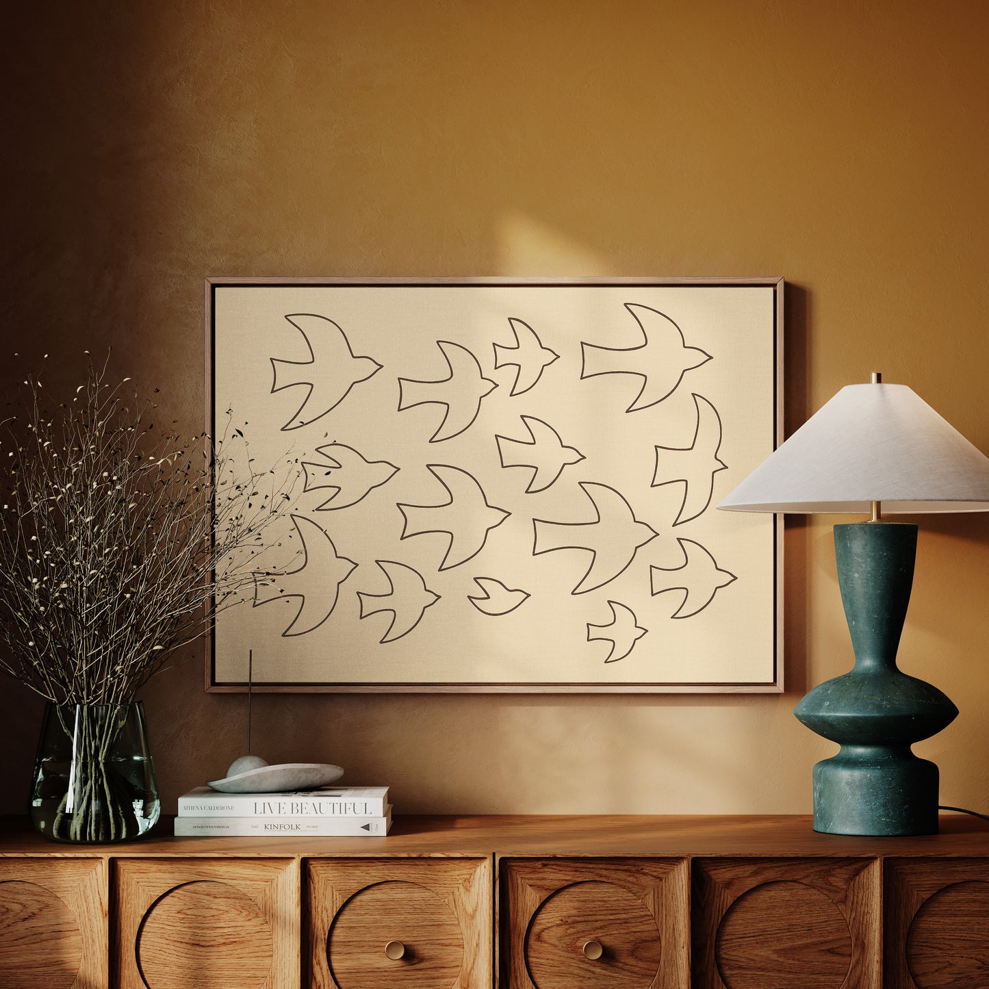 Minimalist Birds in Flight