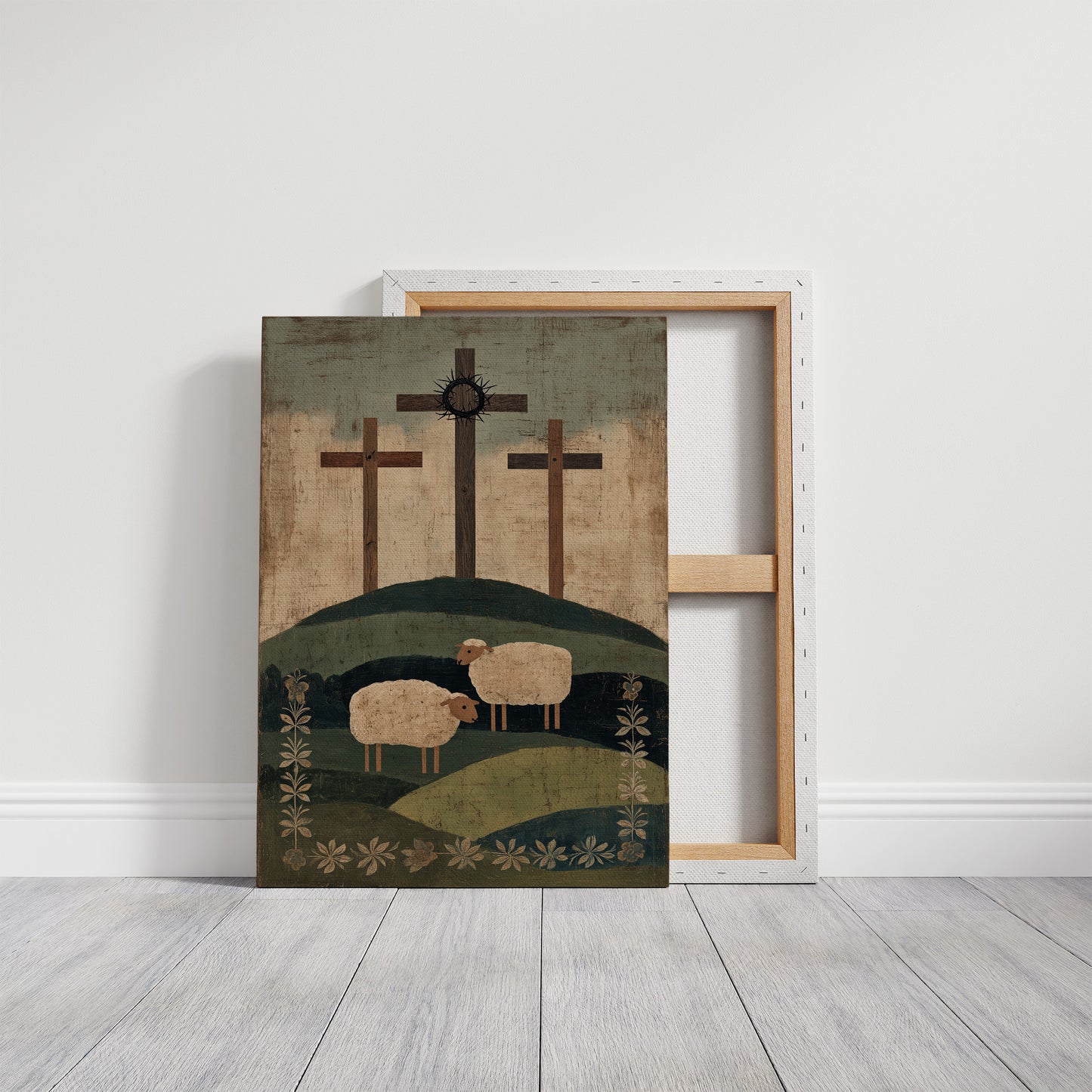 Sheep Graze Below Sacred Hills