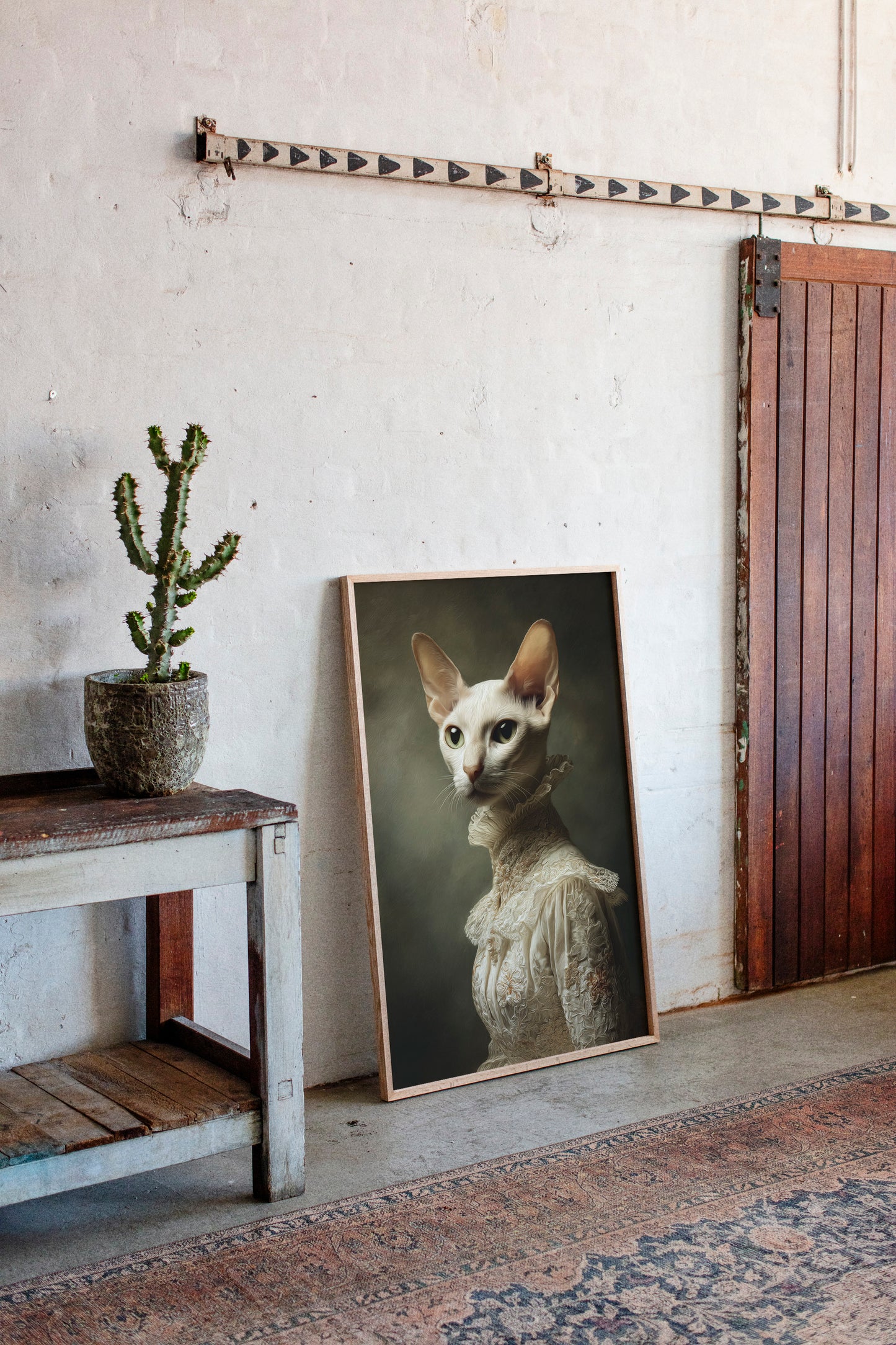 Regal Feline in Vintage Attire