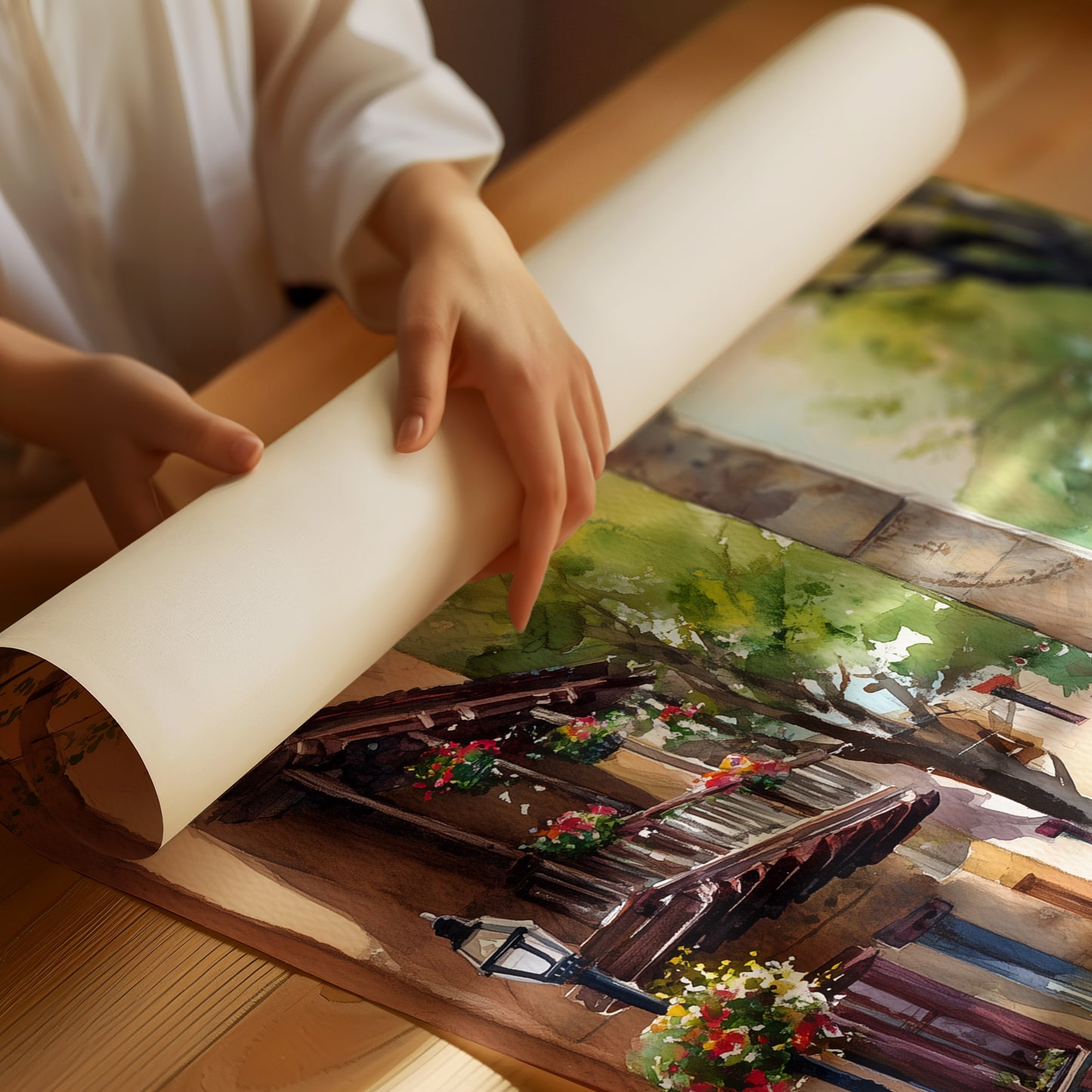 Sunlit Stroll Through the Plaza