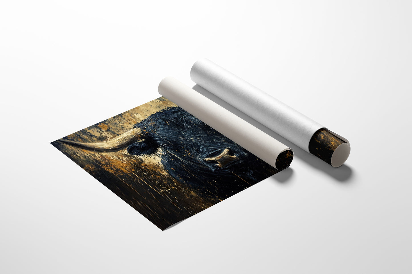 Black Bull Against Golden Storm