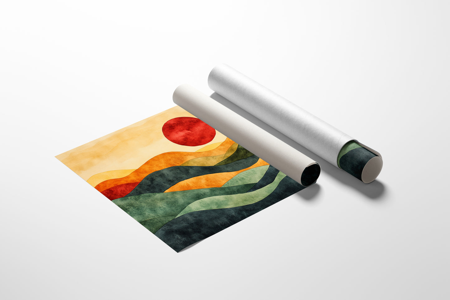 Rolling Hills Bow To Crimson Sky