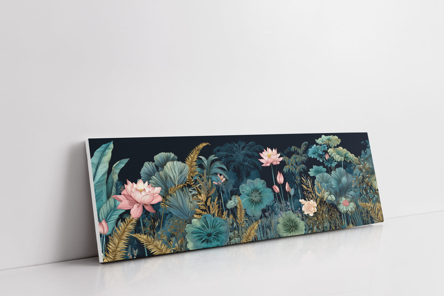 Lotus Garden Under Midnight Blue