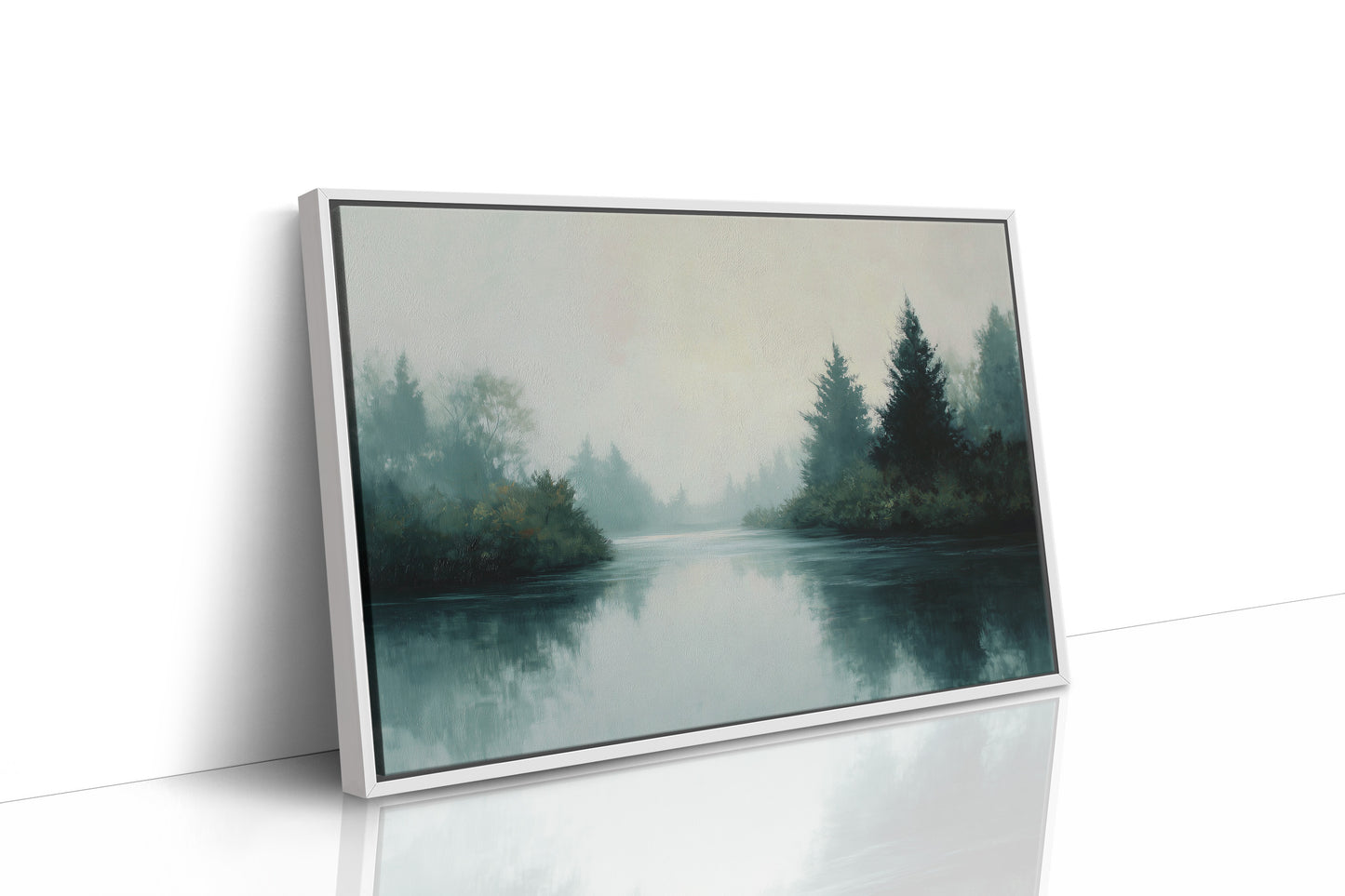 Evergreens Reflect Upon Still Waters