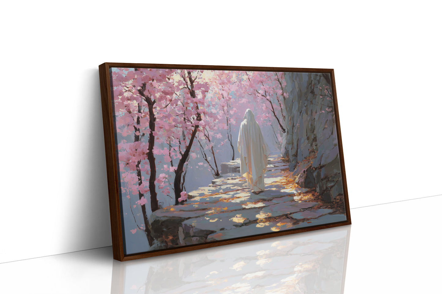 Solitary Path Through Blossom Light