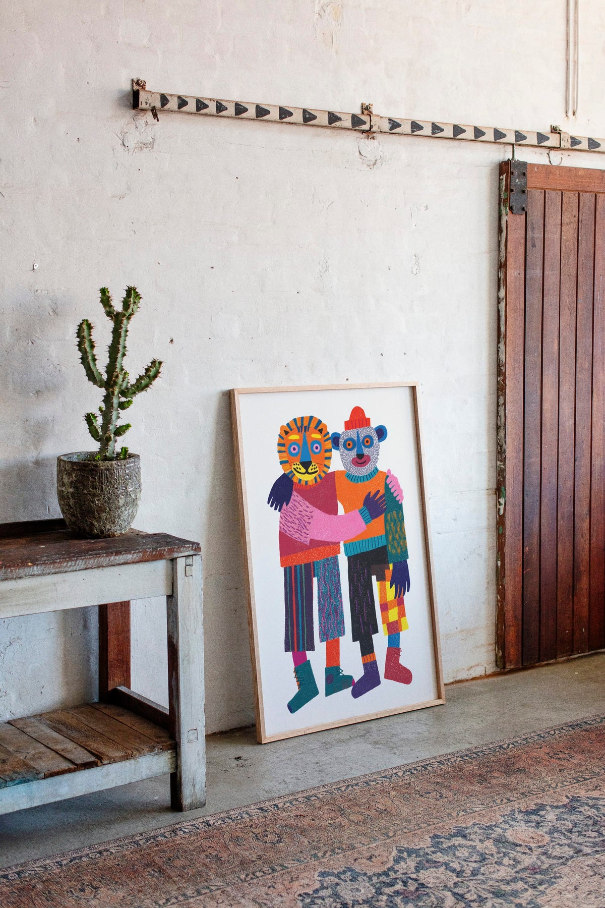 Embrace of Colorful Companionship