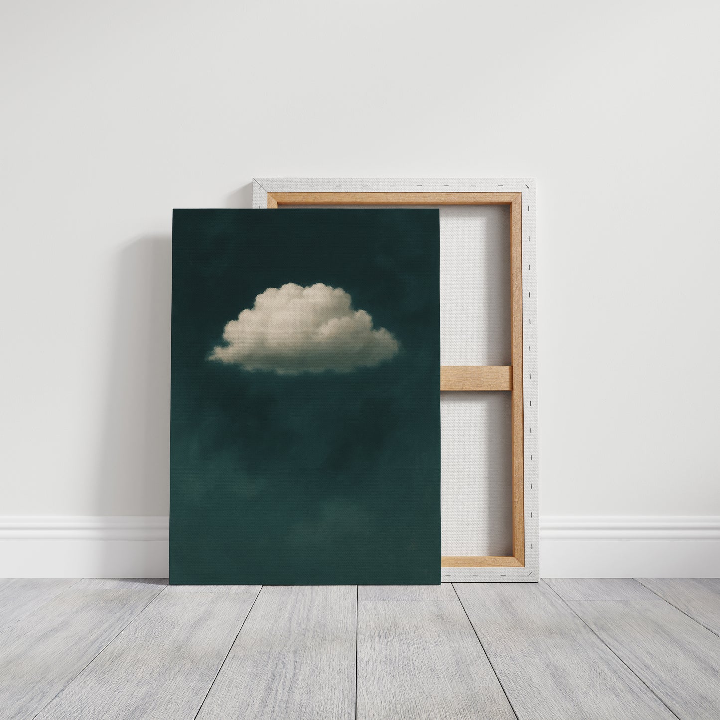 Lonely Cloud in Deep Teal Sky