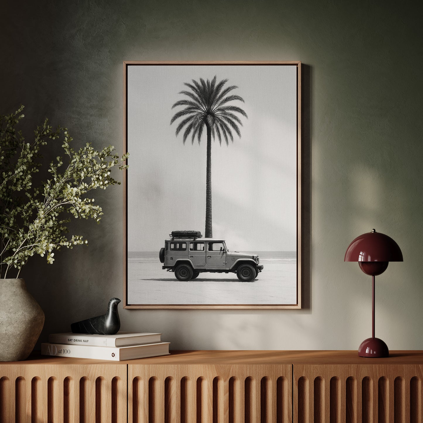 Palm Tree and Beach Cruiser Still Life