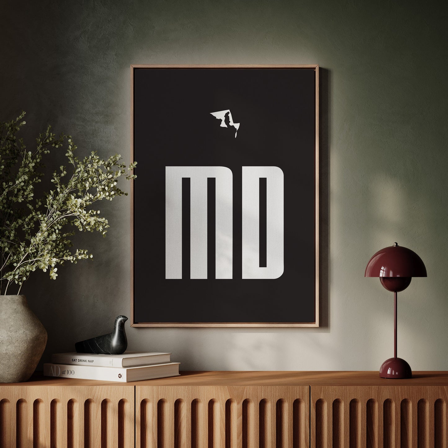Bold Letters Map Maryland's Story