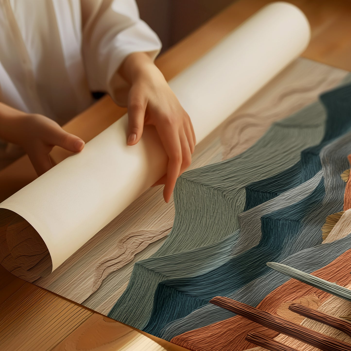 Desert Symphony in Textured Relief