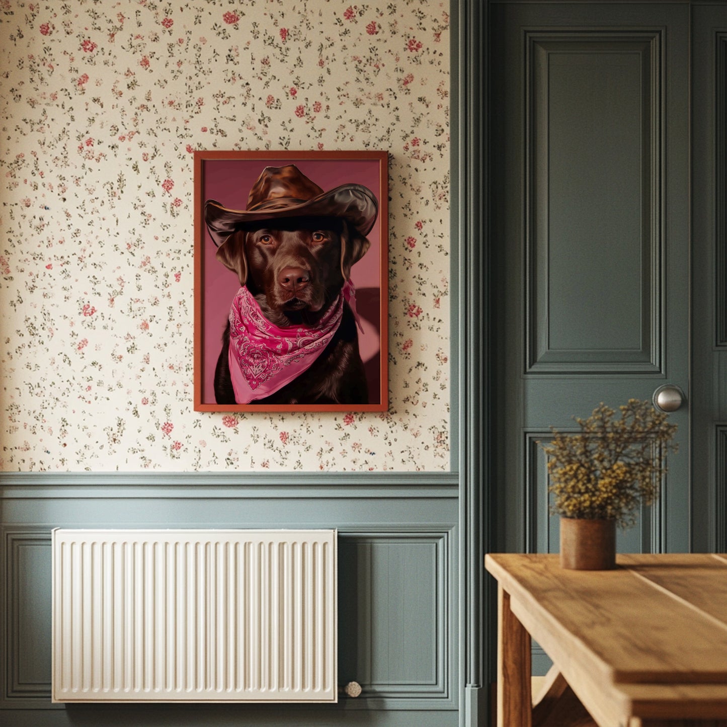 Chocolate Ranch Hand Wears Pink