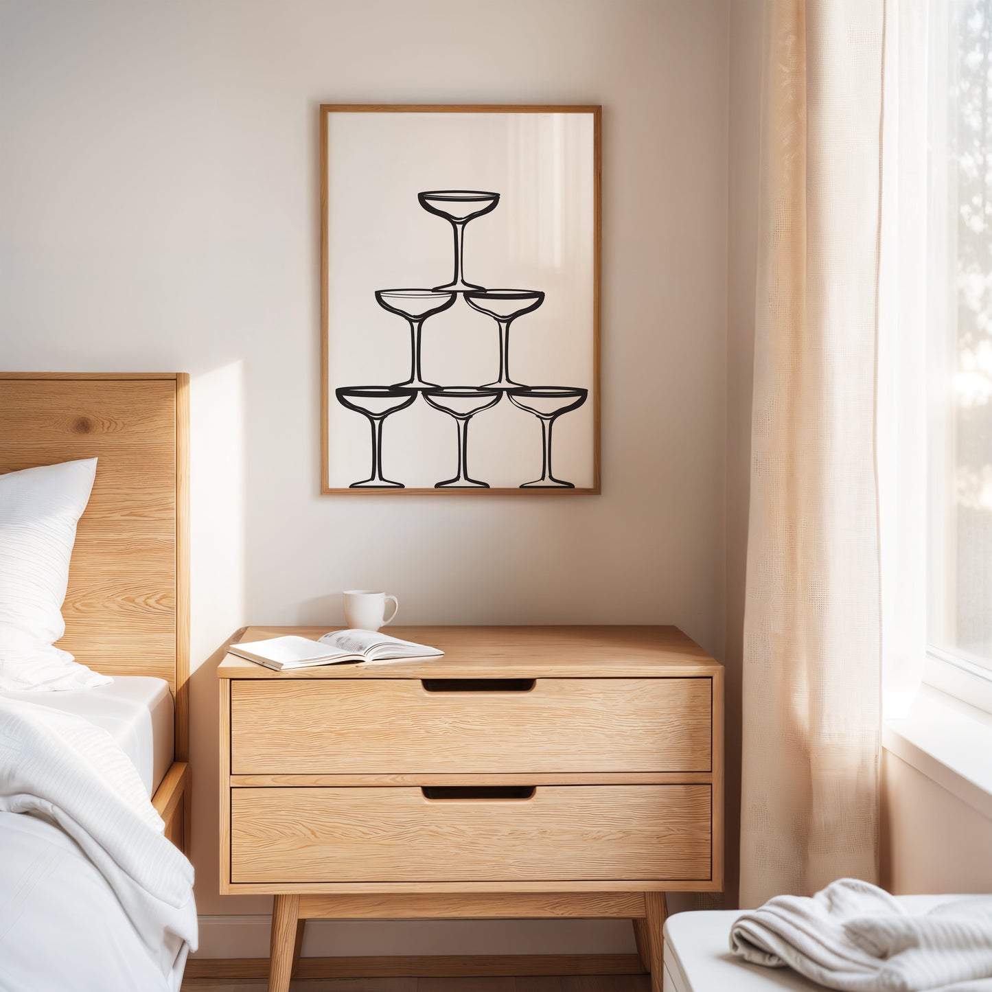 Champagne Tower Draws Midnight Maps