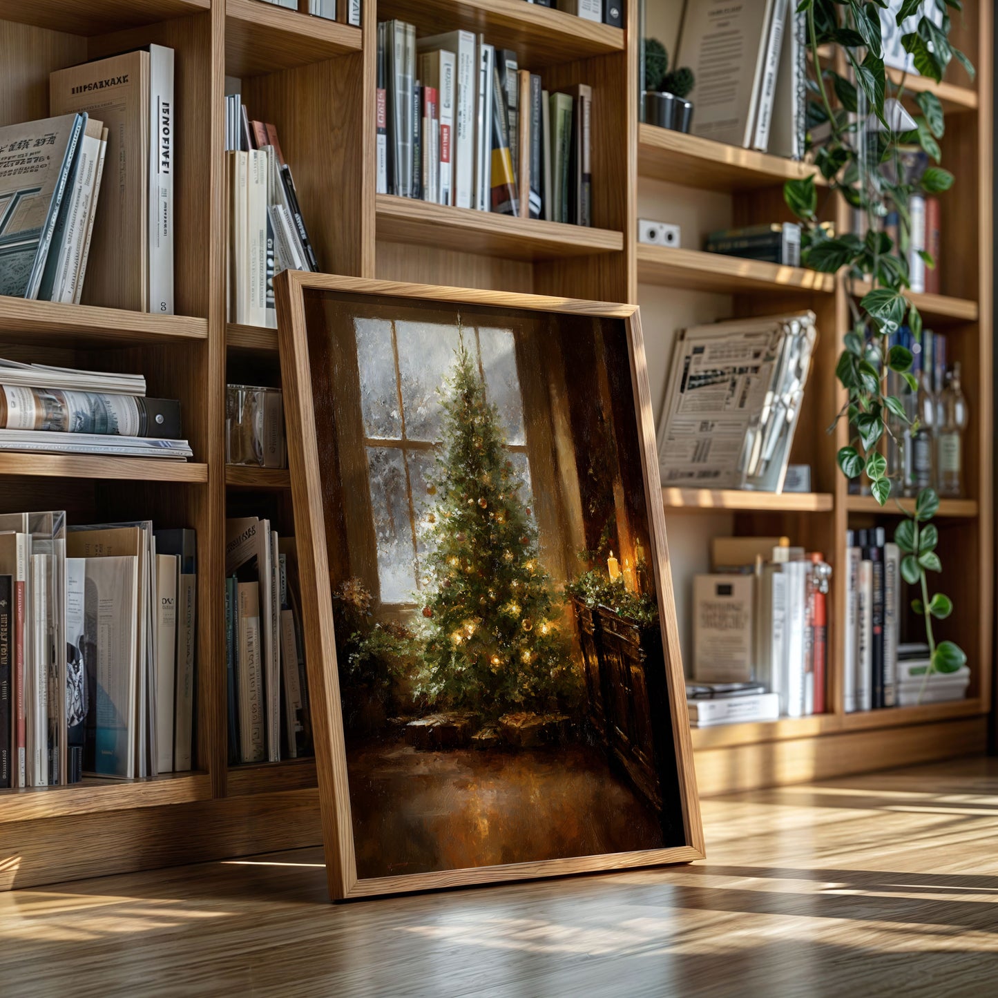 Glistening Pines and Warm Embrace