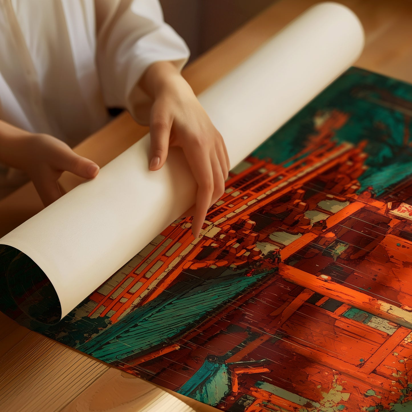 Rainy Steps At The Temple Gate