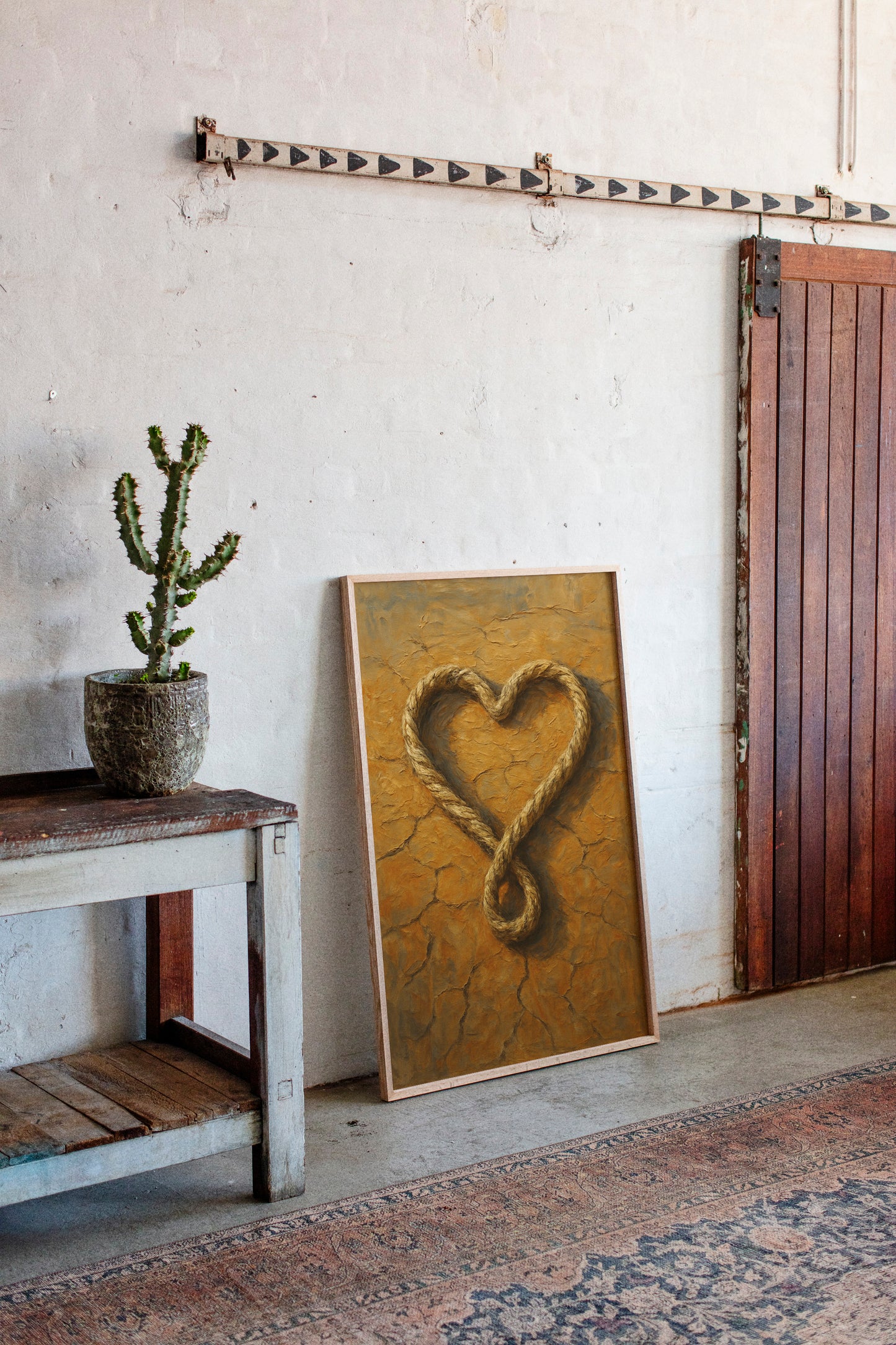 Lassoed Heart Western Rope Art
