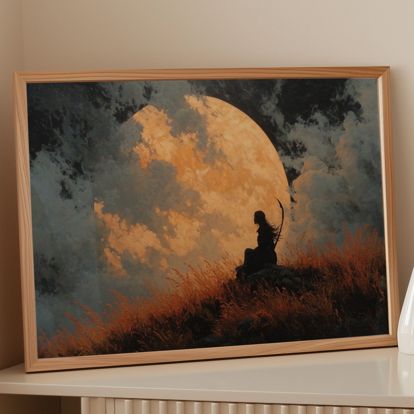 Silhouette Against the Rising Moon