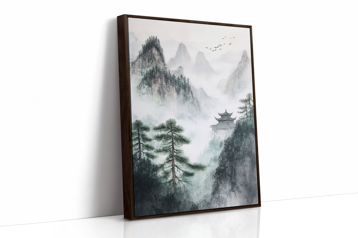 Misty Mountain Landscape – Tranquil Chinese Zen Wall Art