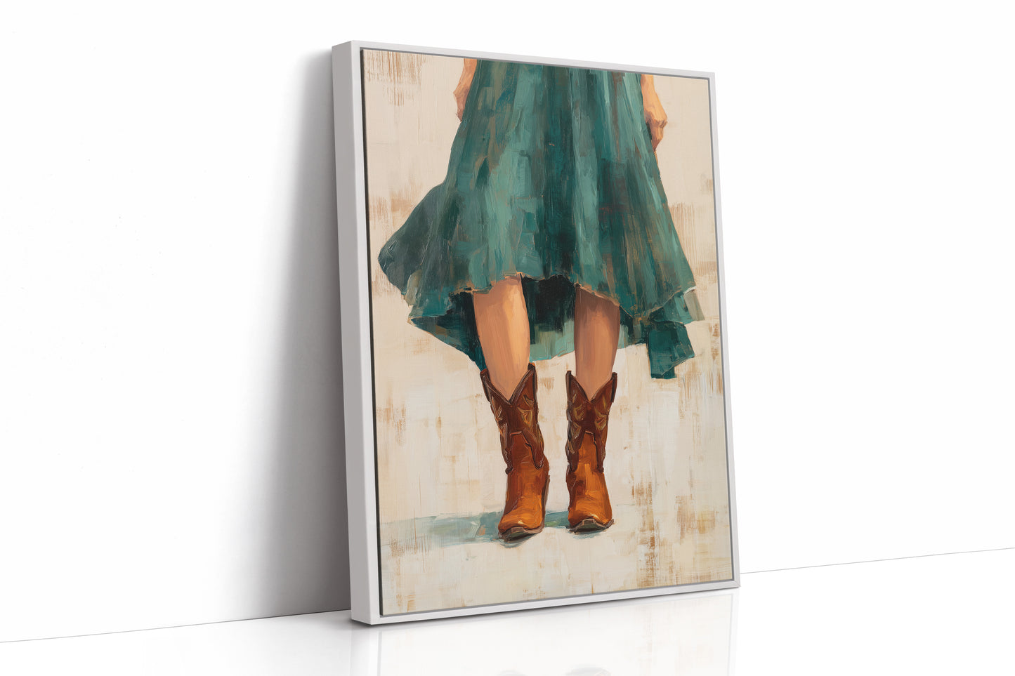 Emerald Twirl Meets Western Leather