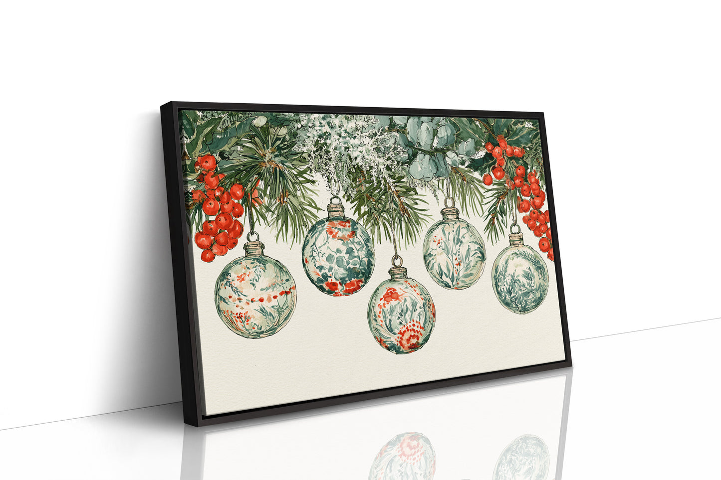 Painted Glass, Winter Berries