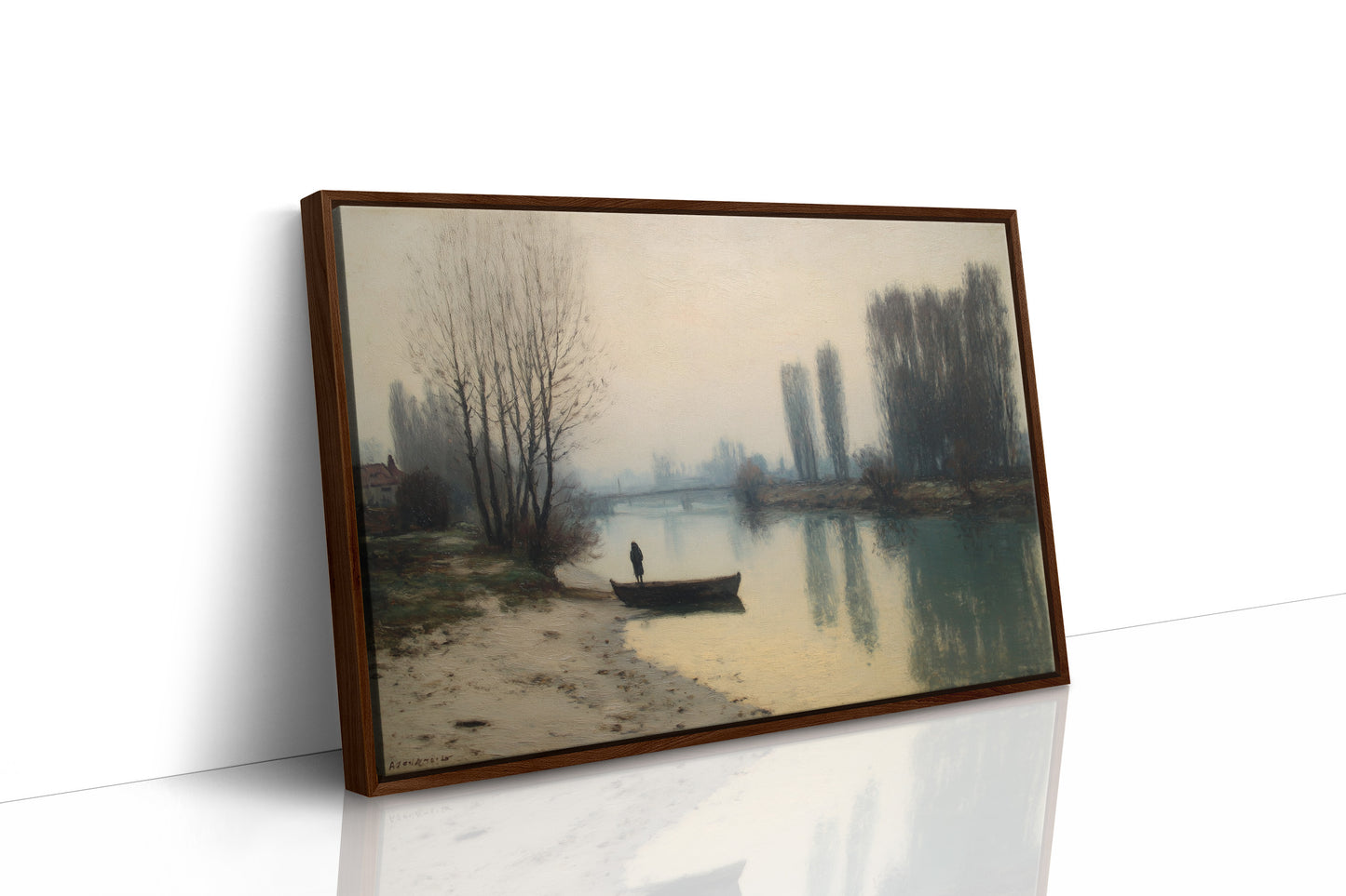 Solitary Shore In Misty Light
