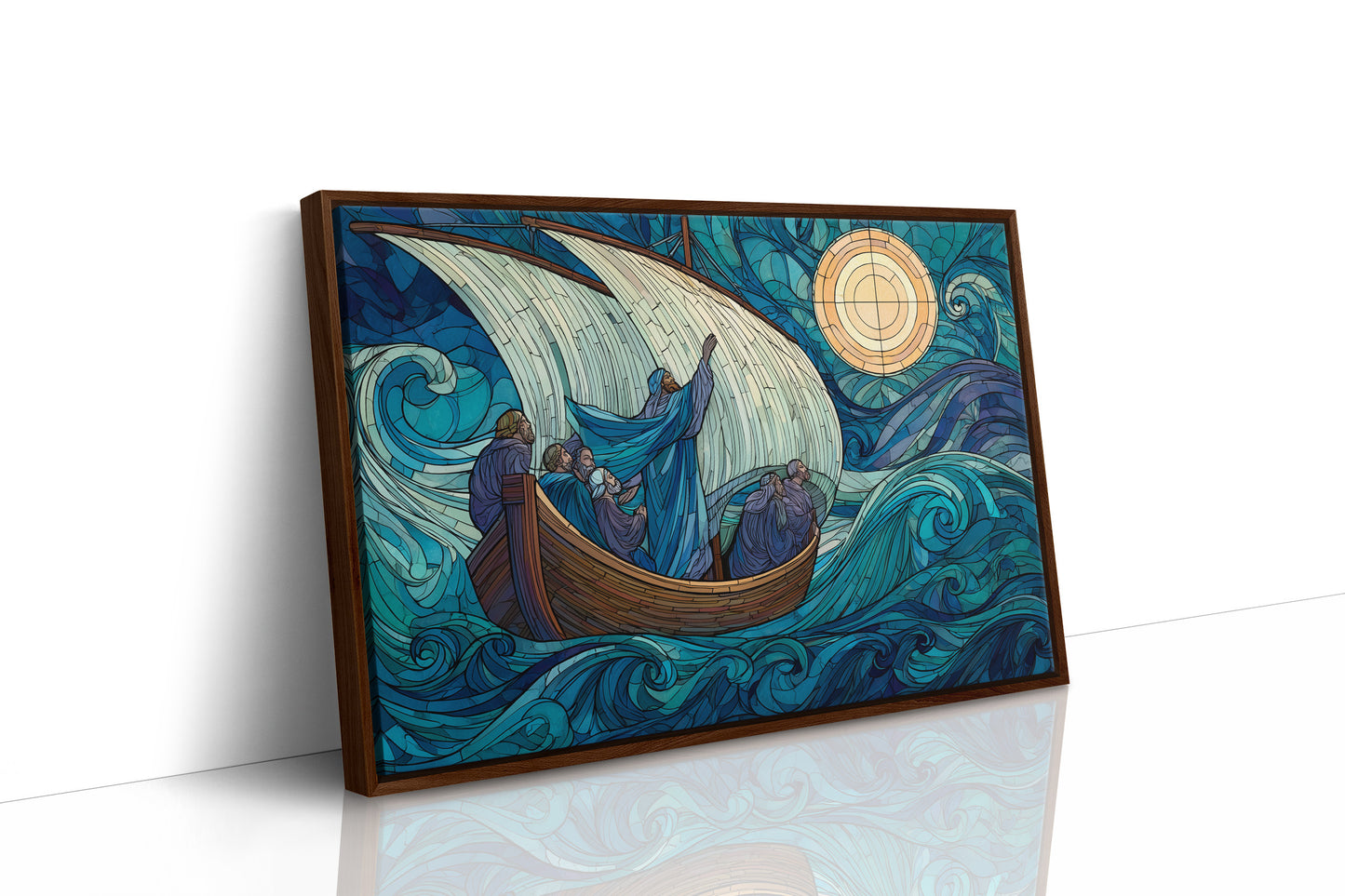 Stained Glass Voyage Through Tempest Seas