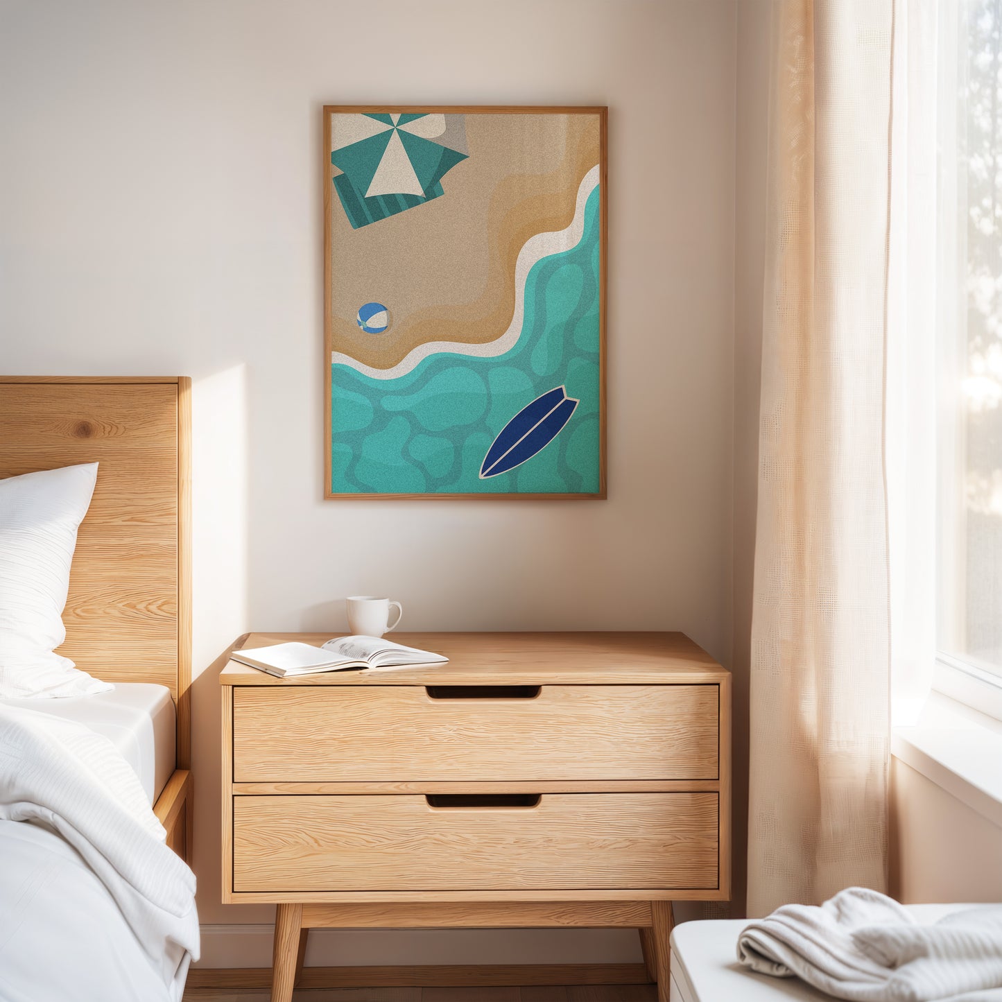 Beach Ball Plays With Turquoise Tides