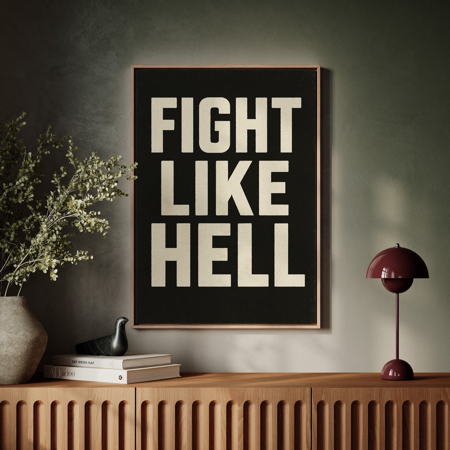 Fight Like Hell Gritty Bold Poster