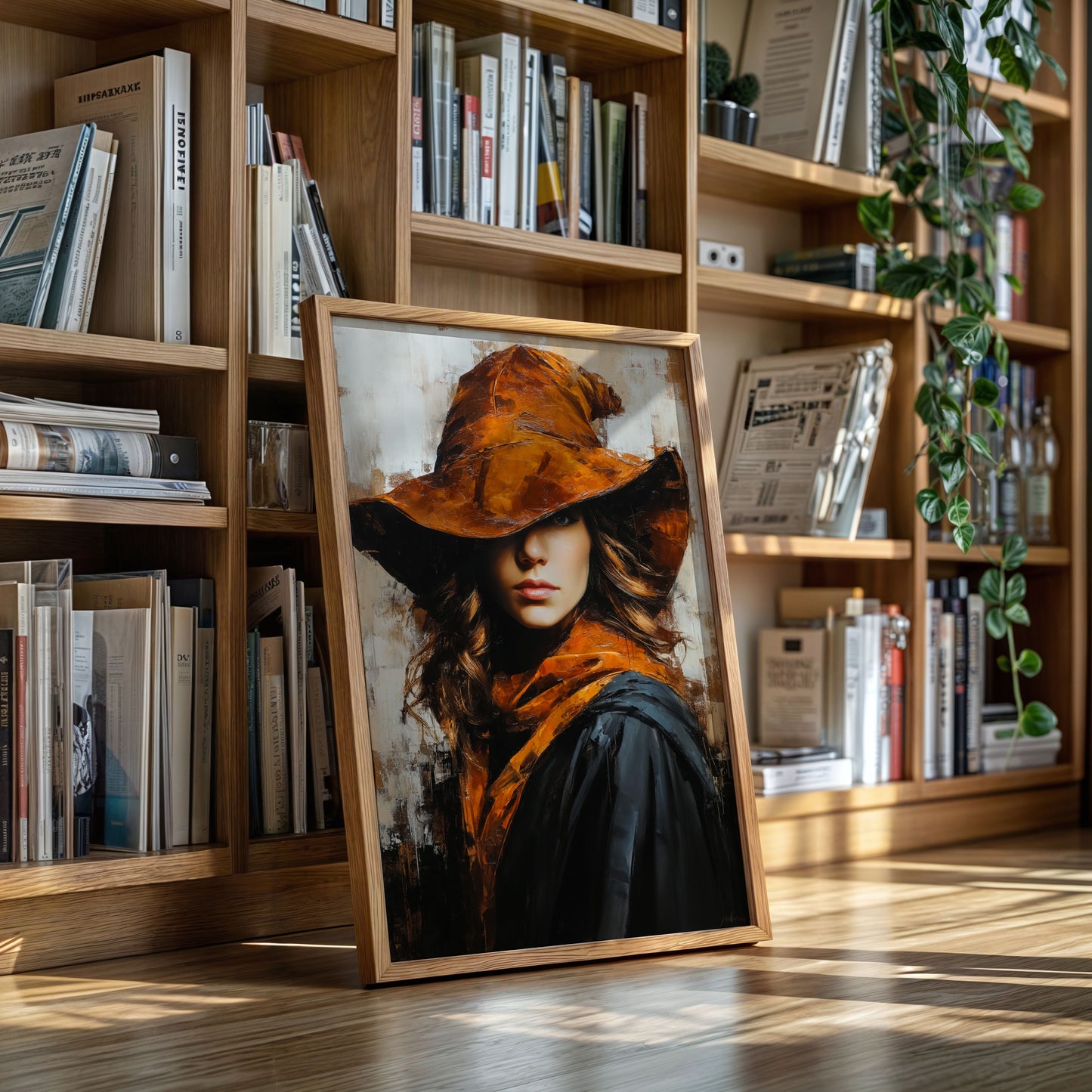Mystical Woman in Orange Hat