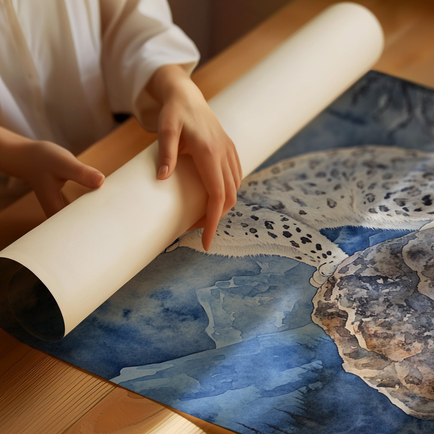 Moonlit Watch of the Snow Leopard