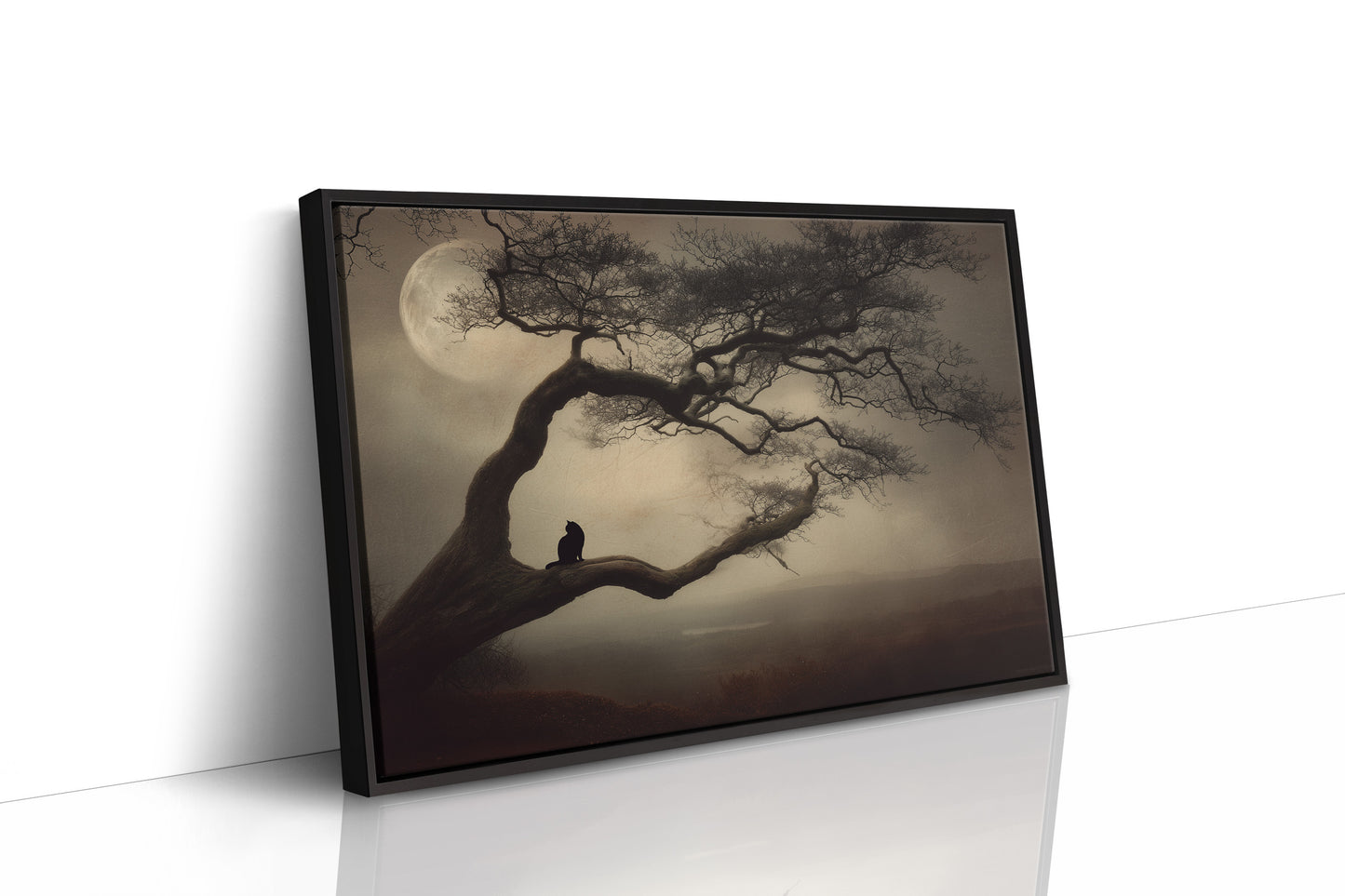 Ancient Oak Meets Moonlit Solitude