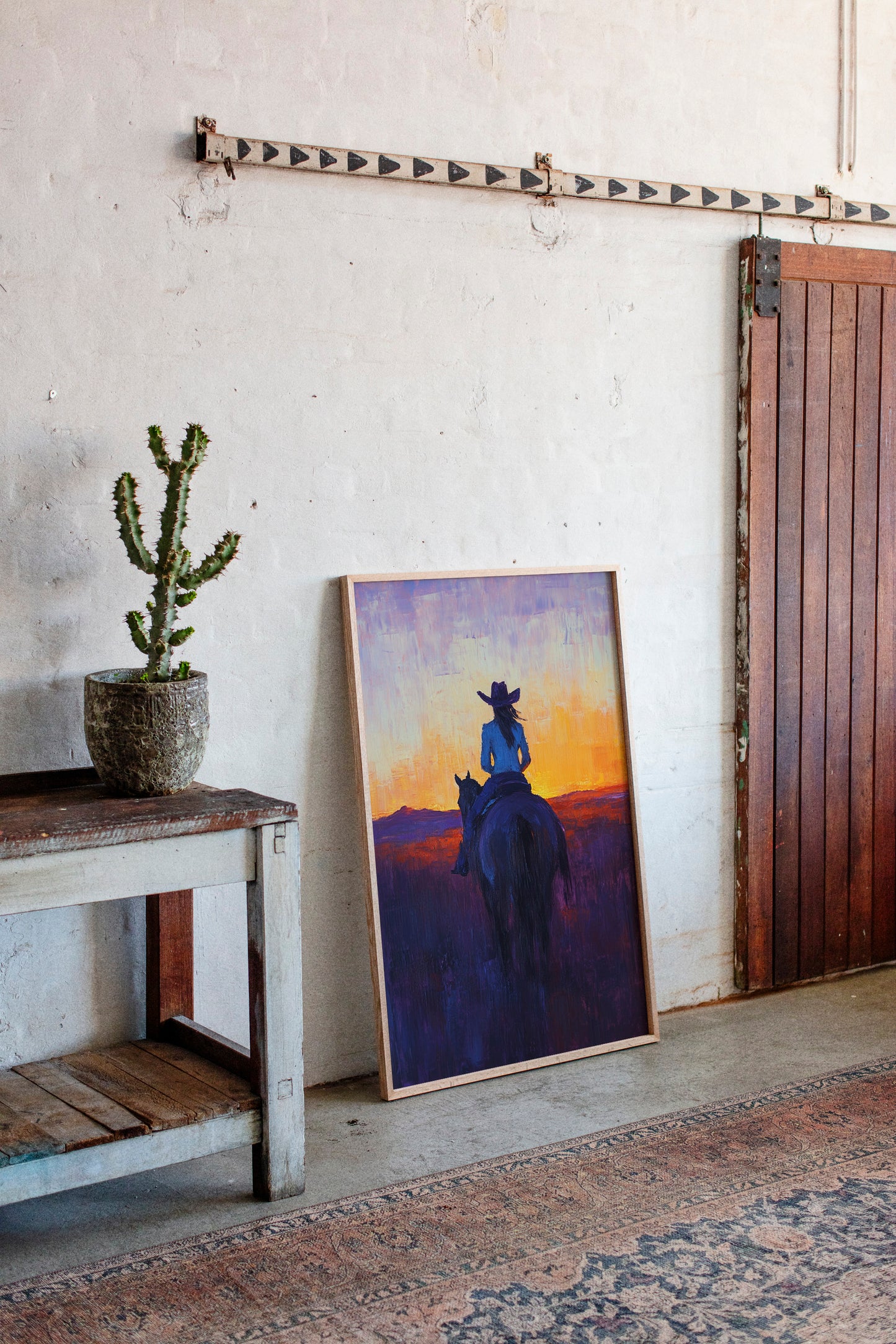 Cowgirl at Sunset Ride