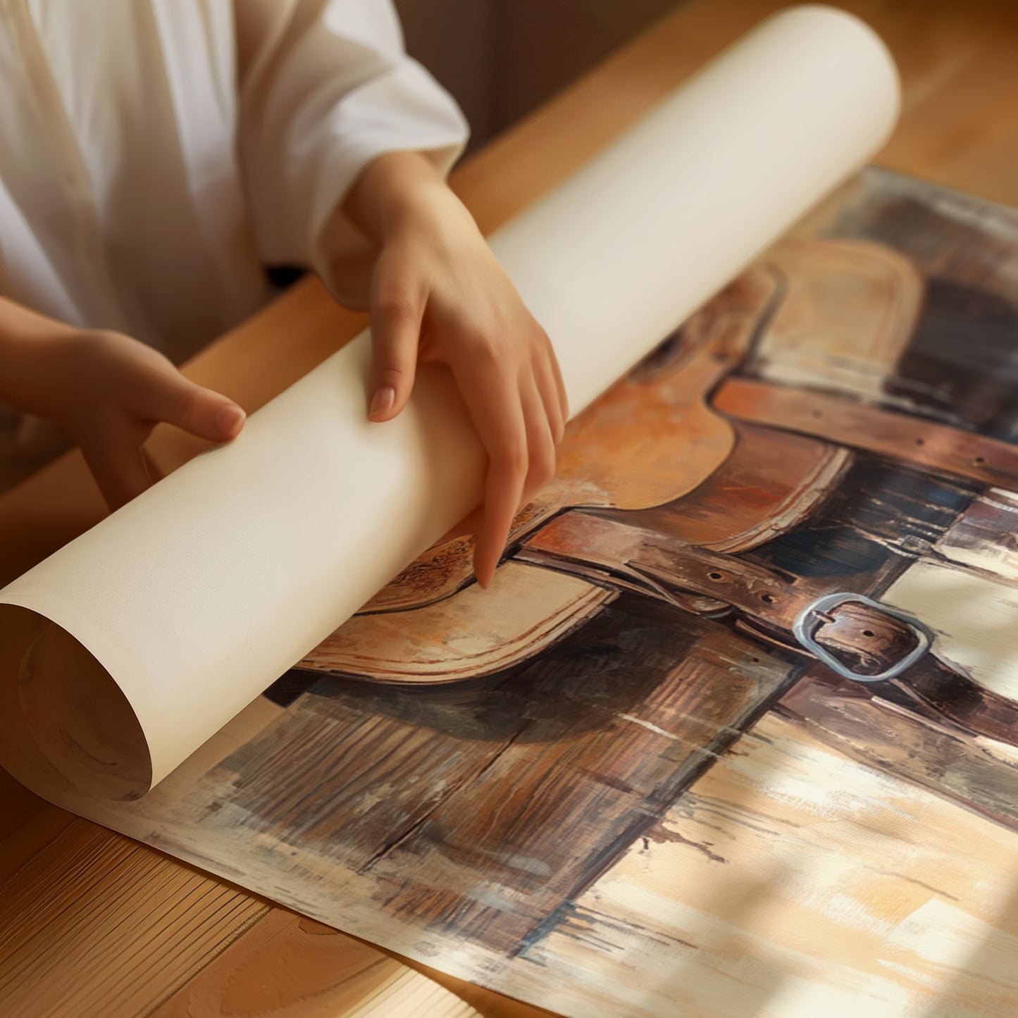 Weathered Rest: Western Saddle Still Life
