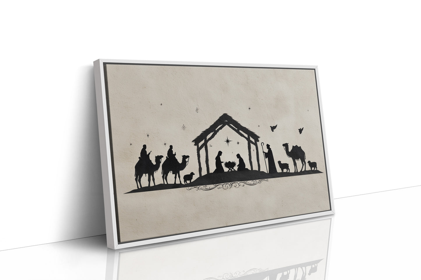 Silent Night In Ink Silhouettes