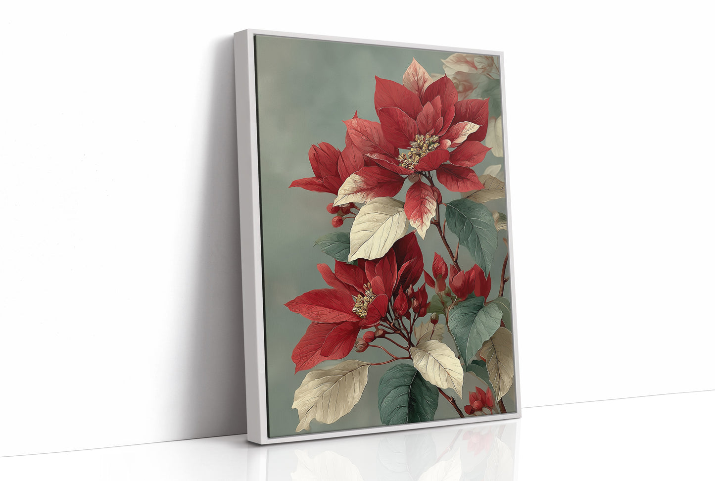 Poinsettia in Red and Cream