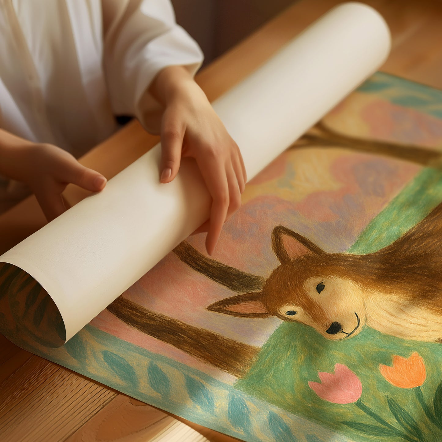 Spring Pup in Tulip Meadow