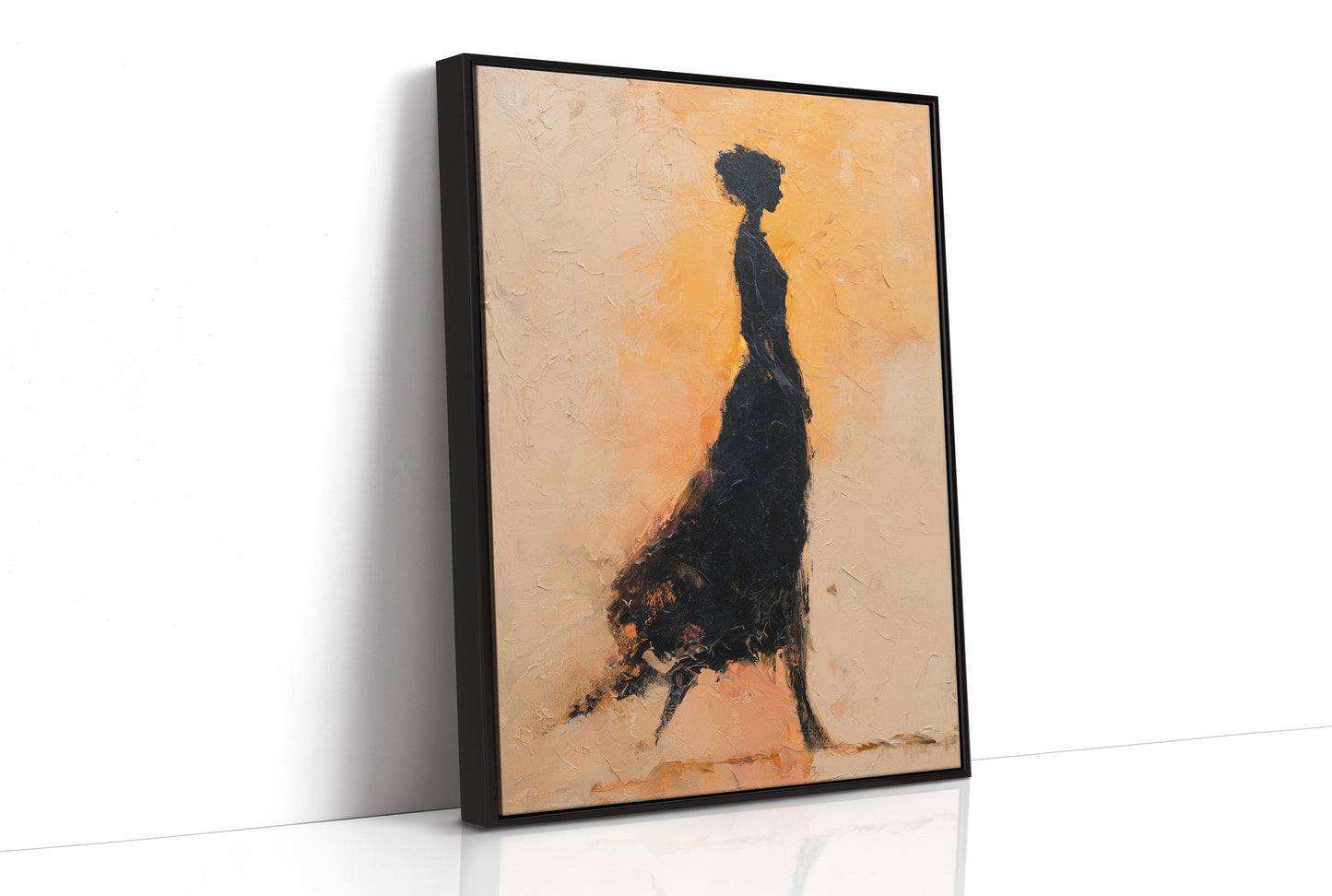 Silhouette In Golden Ember